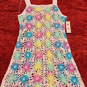 Colorful Crochet Dress For Beach